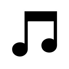 Poster - Simple vector icon of a music note representing creativity and melody in diverse musical contexts suitable for various design projects