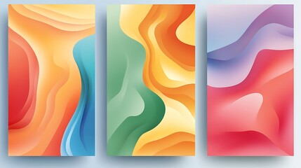 Stylish minimalist abstract cover set with elegant and creative layouts image