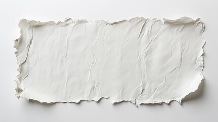 Poster - Torn pieces of a rectangular sheet of paper set against a white backdrop