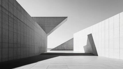 Poster - Minimalist architectural shapes creating an evocative atmosphere