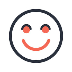 Poster - vector icon featuring a simple smiley face with cheerful expressions, designed to convey happiness a