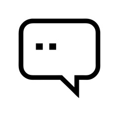 Poster - A simple vector icon representing a speech bubble, commonly used to symbolize communication, conversation, or messaging in digital design applications and social media platforms