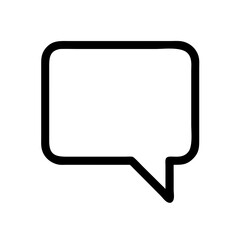 Poster - A basic vector icon of a speech bubble representing communication, dialogue, or conversation, suitable for digital design projects and user interface applications