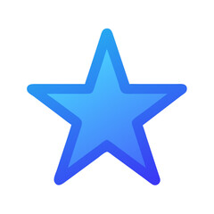 Poster - A blue star icon representing achievements, awards, or milestones suitable for digital platforms or applications in various contexts