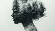 © Edi Purnomo - A woman's profile with a forest superimposed over her head, creating a surreal and ethereal image.