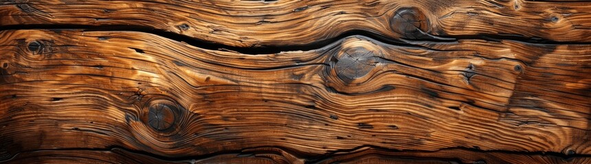 Aufkleber - rustic wooden texture background natural wood grain pattern light brown old rustic vintage table surface panoramic long banner