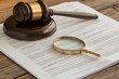 © DeepView - A gavel, magnifying glass, and legal documents on a wooden table, symbolizing justice and law.