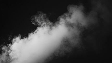 Poster - White fog or smoke against a dark background creating a smoke effect for your images