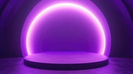 Aufkleber - Minimal purple podium for product showcase background 3D rendering