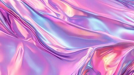 Aufkleber - Trendy abstract holographic background featuring vibrant shades of pink violet and mint