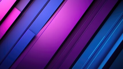 Fototapete - 3D rendering of an abstract geometric background in purple and blue Suitable for advertising technology showcase banner cosmetics fashion business and metaverse applications Sci Fi illustration fo