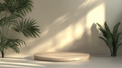 Fototapete - 3D rendered background showcasing a product mockup podium