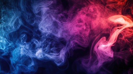 Aufkleber - Vibrant smoke swirls against a dark backdrop