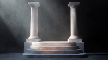 Poster - Imaginary winners podium modeled and rendered