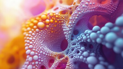 Poster - Colorful 3D rendering of a fractal design