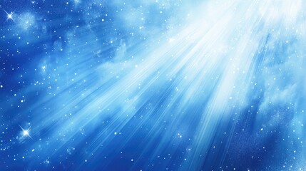 Poster - Abstract blue background featuring an explosion of stars