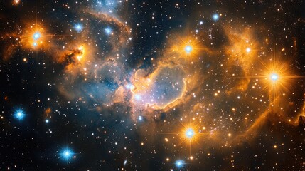 Poster - stars in a galaxy surrounded by vast open space