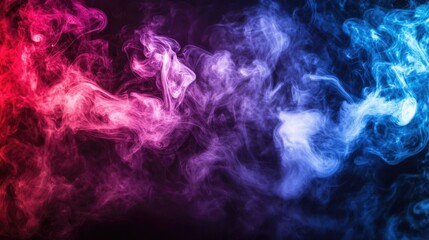 Aufkleber - Vibrant smoke swirls against a dark backdrop