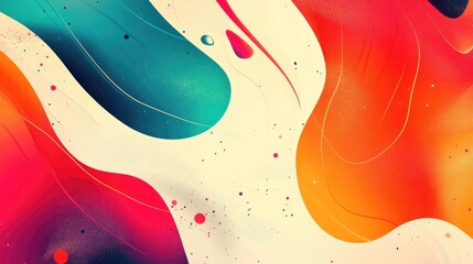 Poster - Vibrant abstract background with dynamic shapes and colors creating an eye catching visual effect