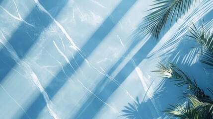 Poster - A blue backdrop featuring a white striped marble design