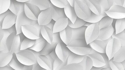 Poster - Gray and white geometric leaf tile pattern texture for backgrounds and banners