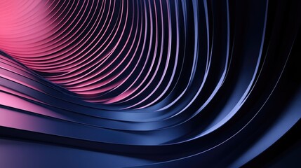 Aufkleber - Sleek geometric background in a minimalistic style 3D illustration and rendering