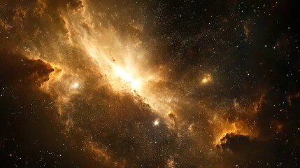 Poster - stars in a galaxy surrounded by vast open space