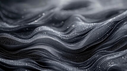 Poster - Elegant abstract grey background featuring glitter and wavy patterns Beautiful illustration