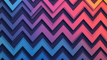 Poster - Vibrant zigzag stripe pattern for use in backgrounds and design projects