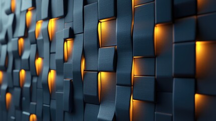 Poster - Stylish decorative wall panel interior design 3D rendered illustration