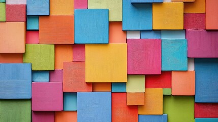 Poster - colorful square background