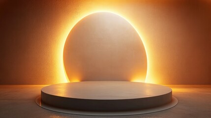 Poster - Abstract podium mockup for an award ceremony concept 3D rendering