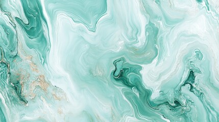 Poster - Mint green marble aesthetic featuring elegant abstract flow ideal for use as a backdrop or stylish modern wallpaper design