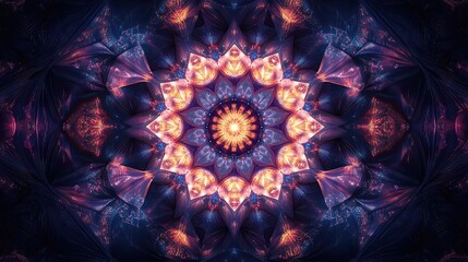 Poster - Geometric kaleidoscope ornament in a stunning abstract design