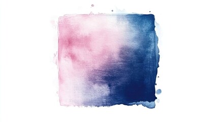Poster - Abstract watercolor square isolated on a white background