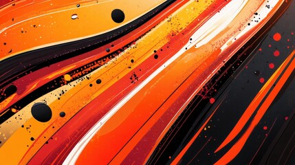 Poster - Abstract background featuring vibrant orange stripes and patterns