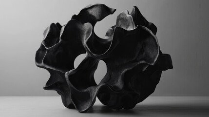 Poster - 3D depiction of a dark abstract form