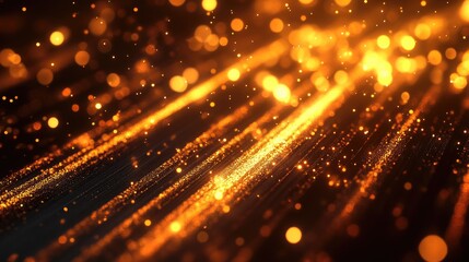 Leinwandbilder - Beautiful light flares in a 3D cartoon rendering Abstract glowing streaks on a dark background create a luminous sparkling lined effect Sci fi technology inspiration with a sequins backdrop perfec
