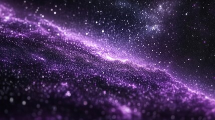 Aufkleber - Ultra violet tones and purple trends depicted in a 3D cartoon rendering of the Milky Way galaxy featuring stars and cosmic dust with long speed exposure effects