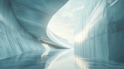 Poster - Futuristic background featuring light Abstract concept of modern technology in a Sci fi interior 3D rendering