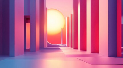 Poster - Abstract architectural background in 3D illustration