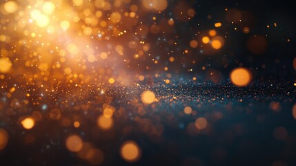 Poster - Digital lens flare on a black background in a horizontal layout