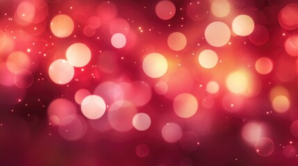Poster - Abstract red backdrop featuring defocused bokeh lights