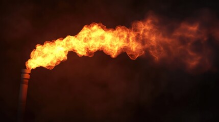 Aufkleber - Realistic gas flare on a black background in 3D cartoon rendering
