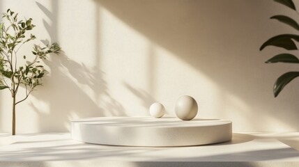 Poster - 3D rendered abstract platform for showcasing products