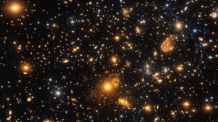 Poster - stars of a distant planet and galaxy in open space showcasing the beauty and wonder of the cosmos