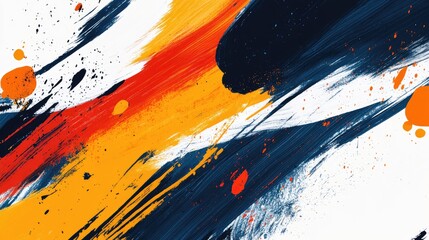 Poster - Abstract design featuring dynamic and expressive brush strokes