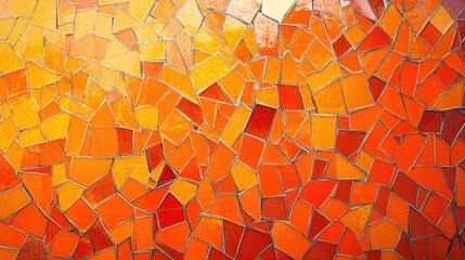 Poster - Abstract orange mosaic background