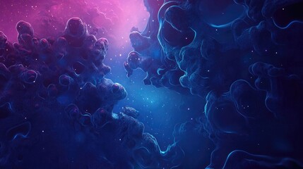 Poster - Outer space background texture in 3D cartoon rendering style