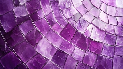 Poster - Vibrant abstract violet mosaic background featuring a glossy finish An artistic representation